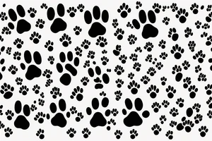 Paw prints love dog tattoo idea