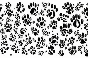 Paw prints love dog tattoo idea