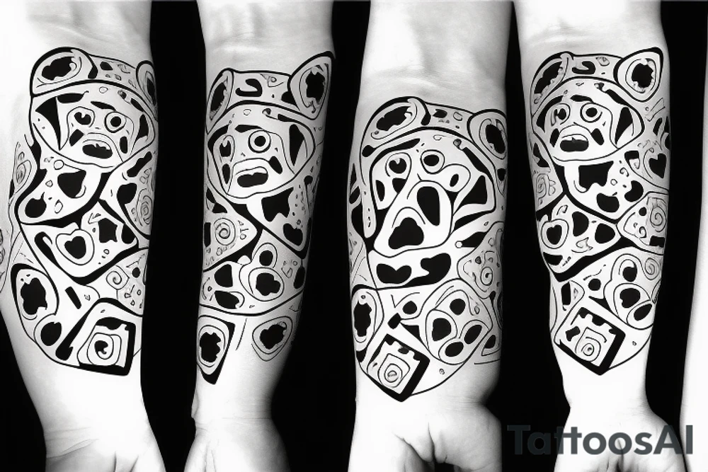 Paw prints love dog tattoo idea