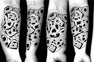Paw prints love dog tattoo idea