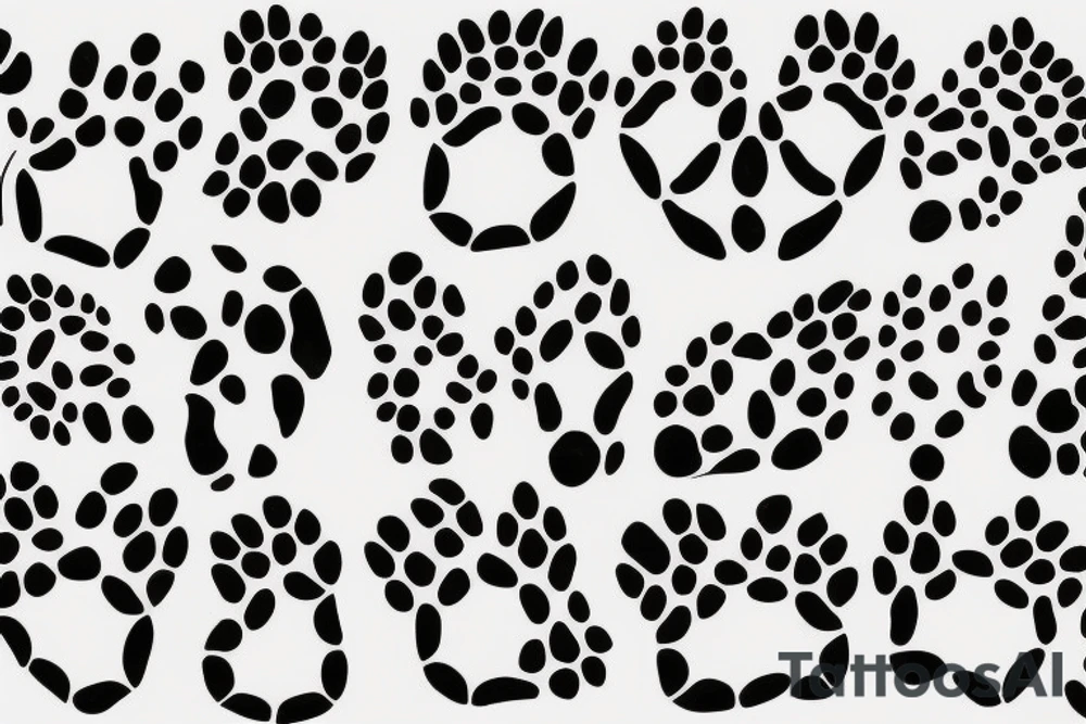 Paw prints infinity tattoo idea