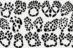Paw prints infinity tattoo idea