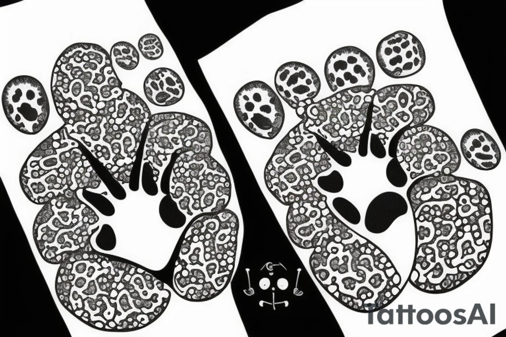 Paw prints infinity tattoo idea