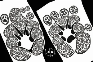 Paw prints infinity tattoo idea