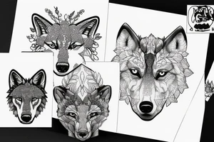 wolf in the forest tattoo idea