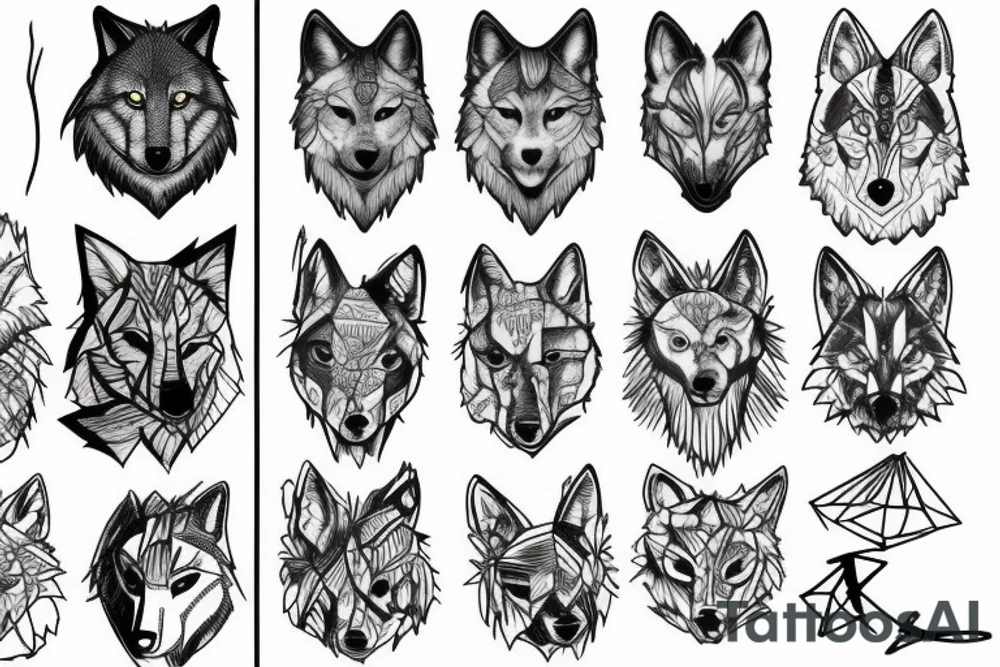 wolf in the forest tattoo idea