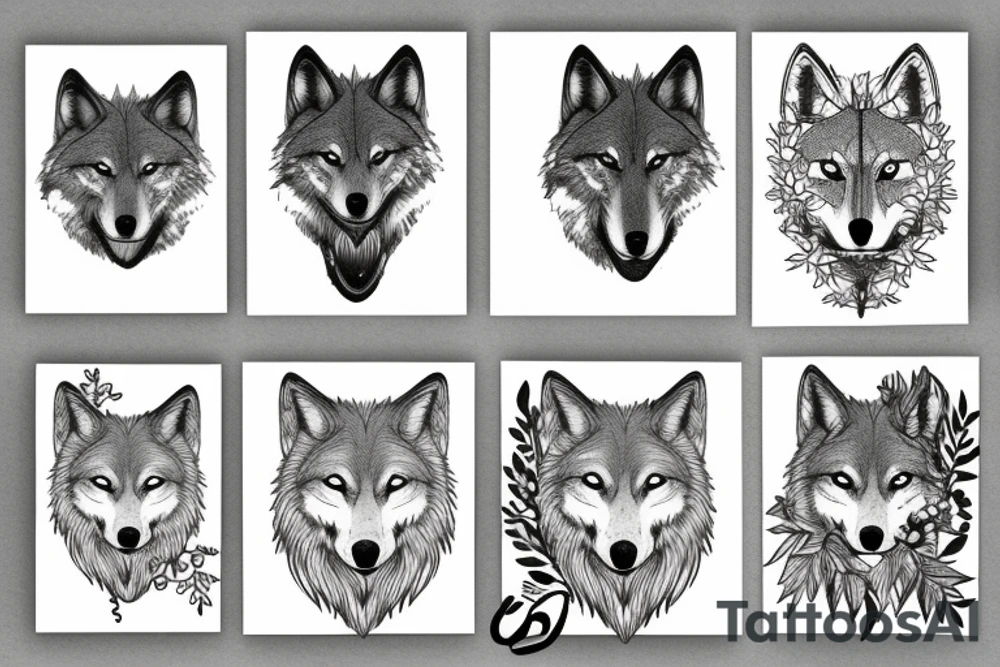 wolf in the forest tattoo idea