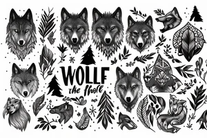wolf in the forest tattoo idea