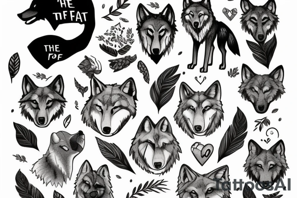 wolf in the forest tattoo idea