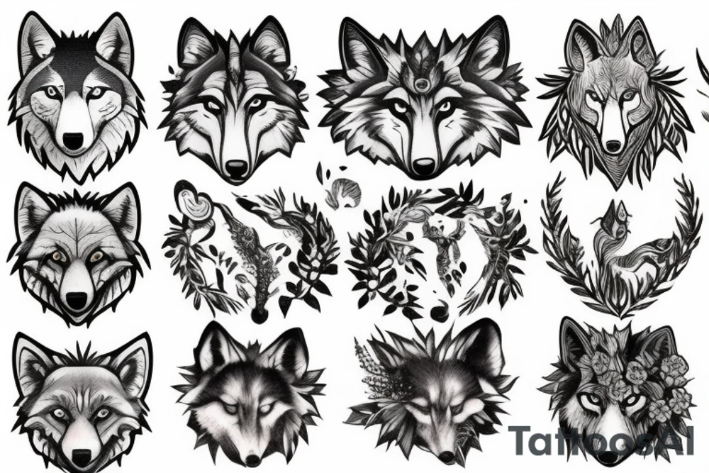 wolf in the forest tattoo idea