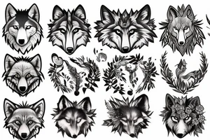 wolf in the forest tattoo idea