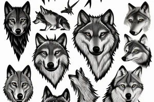 wolf in the forest tattoo idea