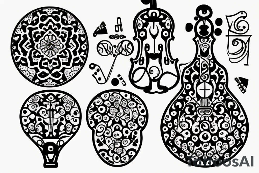Add on to a violin tattoo that I already have. tattoo idea