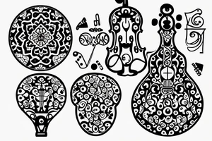 Add on to a violin tattoo that I already have. tattoo idea