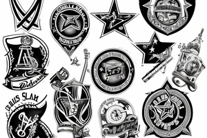 Forearm tattoo incorporating music and the dallas cowboys tattoo idea