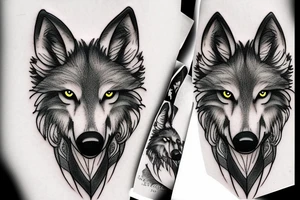 wolf in the woods tattoo idea