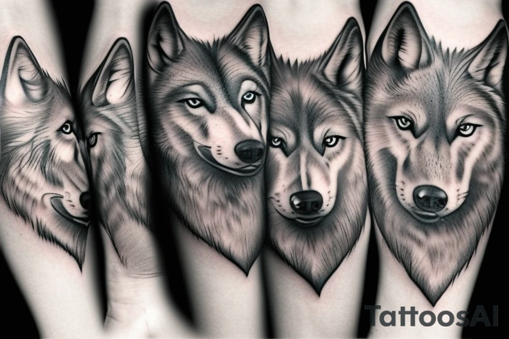 wolf tattoo idea