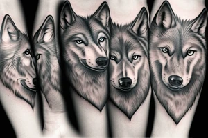 wolf tattoo idea