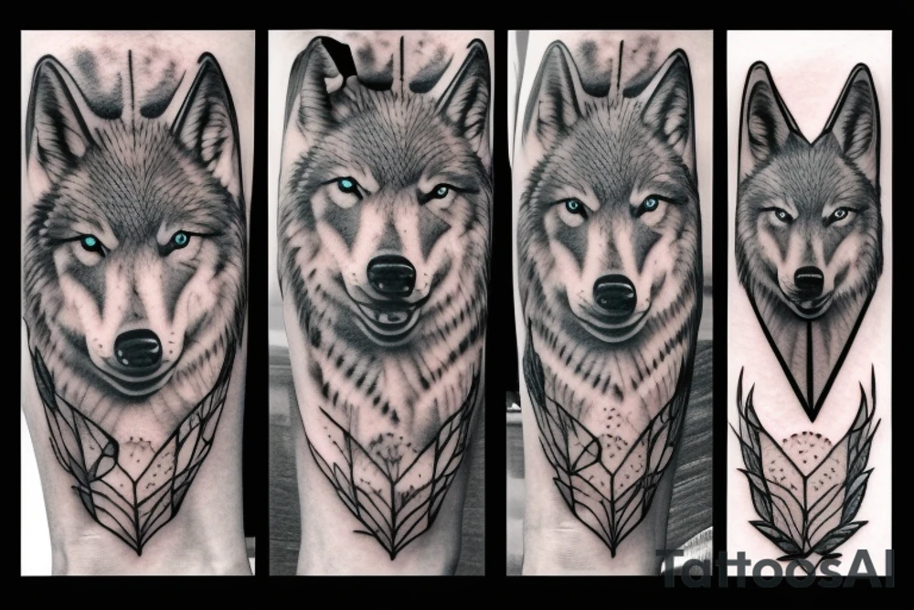 wolf tattoo idea