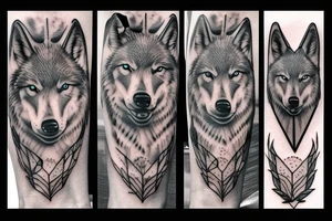 wolf tattoo idea