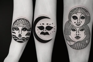 The moon & the sun tattoo idea