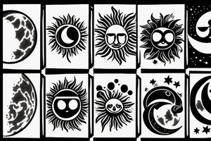 The moon & the sun tattoo idea