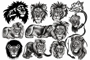 Daniel in the lions den tattoo idea