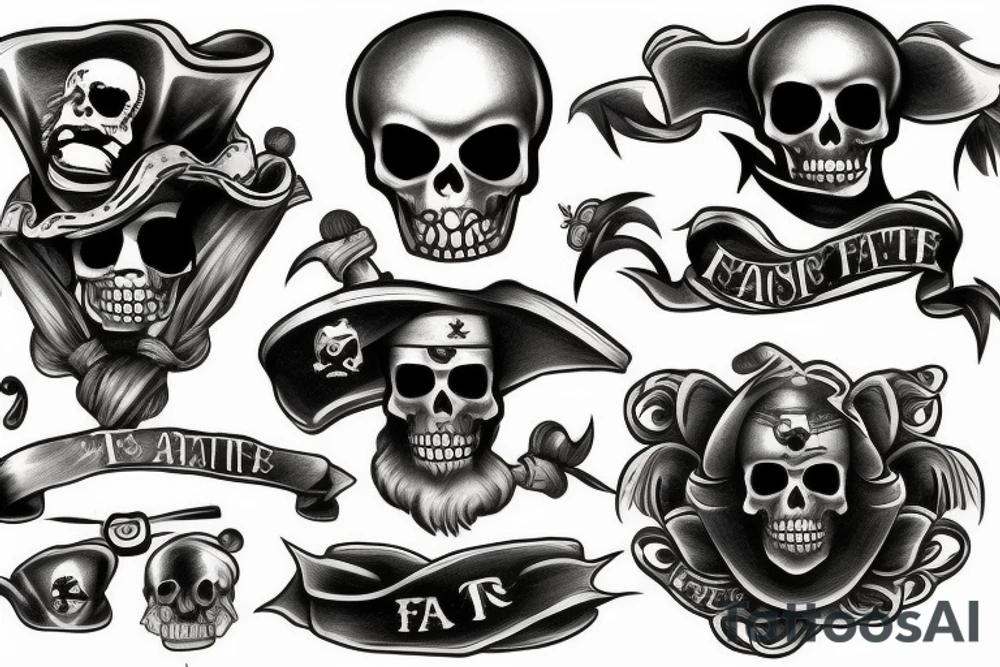 Pirate at treasure island tattoo idea