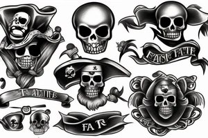Pirate at treasure island tattoo idea
