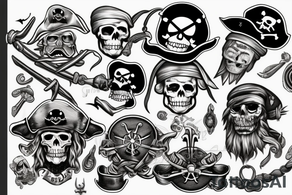 Pirate at treasure island tattoo idea
