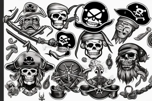 Pirate at treasure island tattoo idea