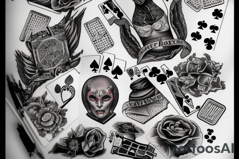 Casino and gamble tattoo idea