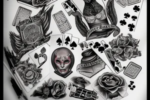 Casino and gamble tattoo idea