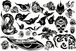 Sea tattoo full sleves tattoo idea