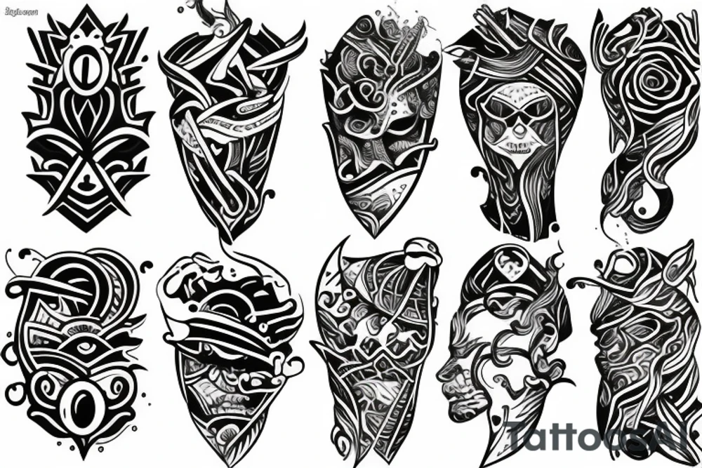 Sea tattoo full sleves tattoo idea