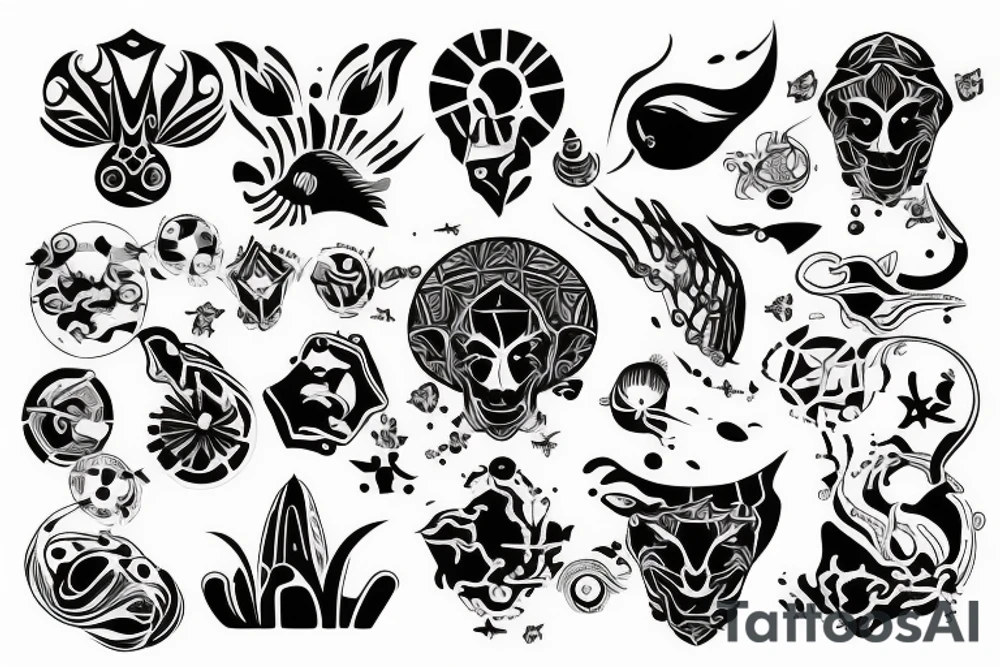 Sea tattoo full sleves tattoo idea