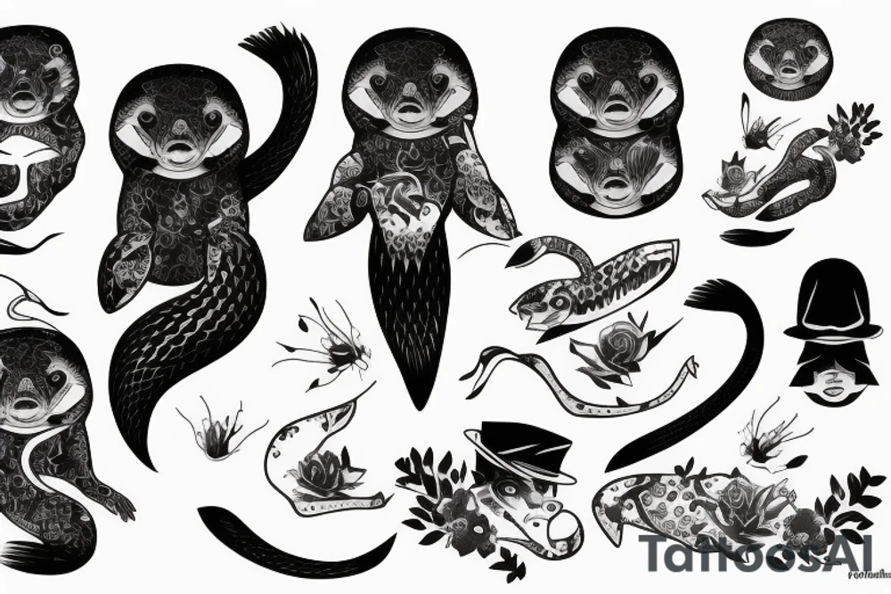 loutre samouraï tattoo idea