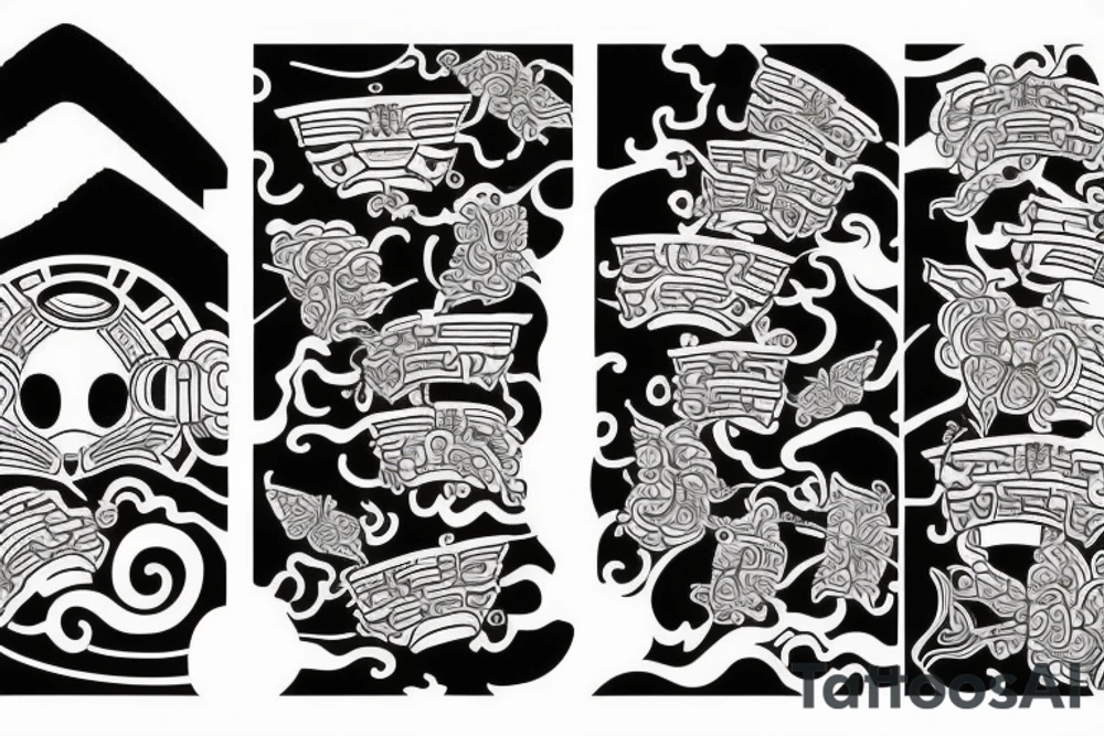 sealed house, traditional Japanese kurma style roof house, windows closed, door sealed, dark sky, gloomy sky atmosphere, bright in the center, Japanese-style butterfly tattoo idea