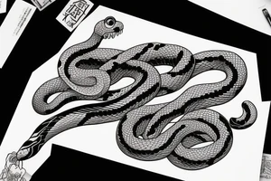Love strangles, like a snake, passion tattoo idea