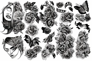 Money and woman tattoo idea
