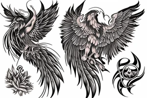 new age phoenix tattoo idea