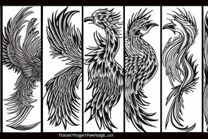 new age phoenix tattoo idea