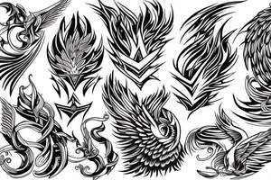 new age phoenix tattoo idea
