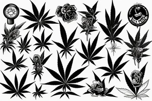 Weed with motivation tattoo idea
