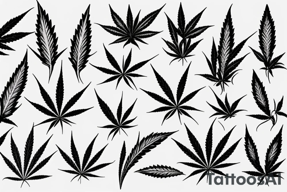 Marijuana with motivation tattoo idea