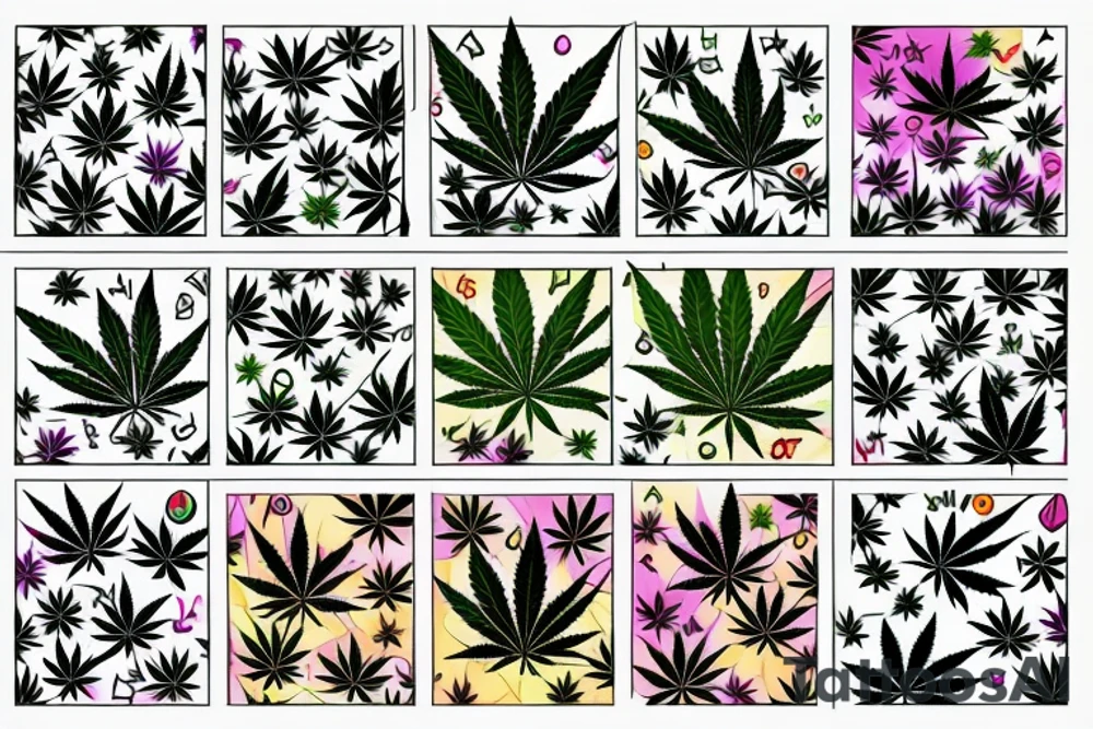 Marijuana with motivation tattoo idea