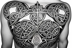 Shoulder tattoo with a Celtic cross of Muiredach. tattoo idea