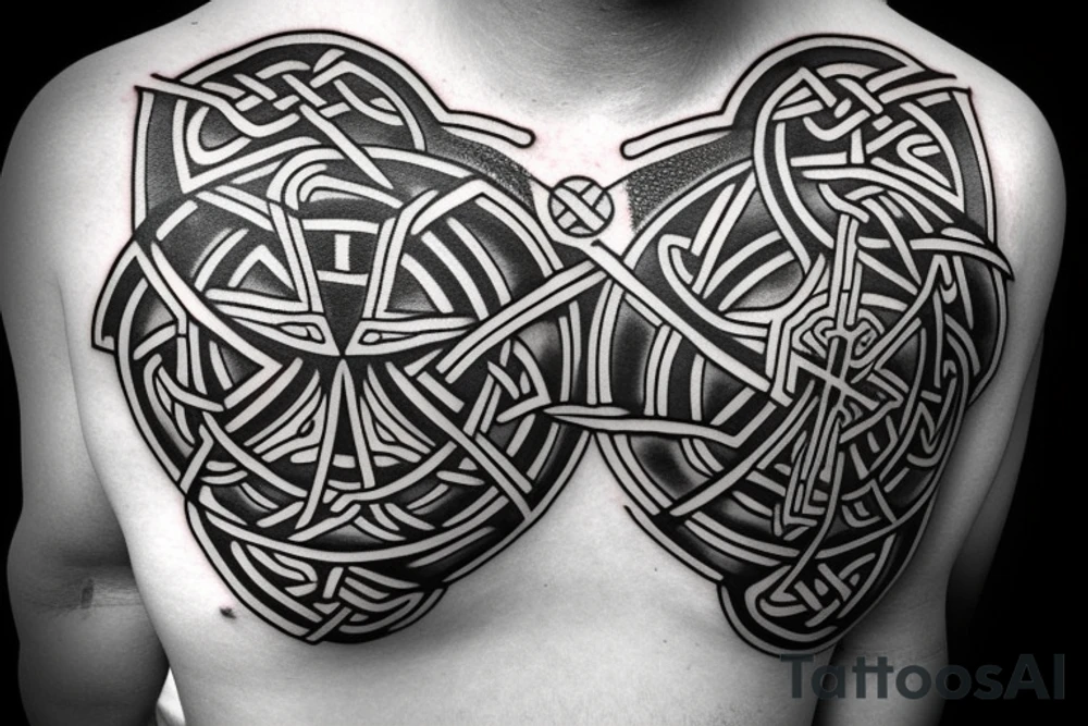Leer Shoulder tattoo with a Celtic cross of Muiredach. tattoo idea