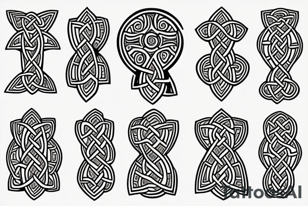 Left shoulder with complete Celtic cross tattoo idea