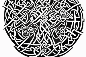 Left shoulder with complete Celtic cross tattoo idea